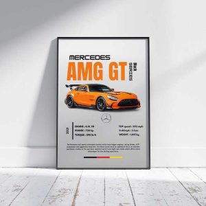 تابلو تابلو مرسدس AMG GT بلک سریز نارنجی