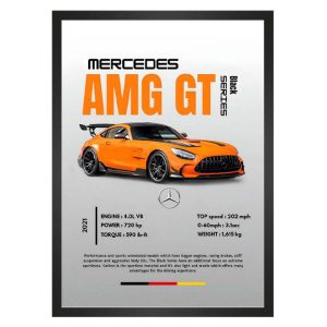 تابلو مرسدس بنز AMG GT نارنجی