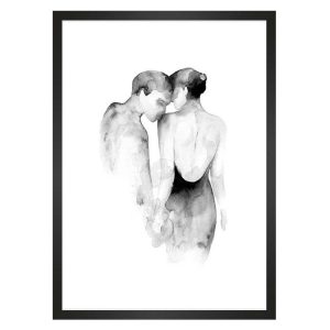 تابلو عاشقانه مدل نقاشی آبرنگ طرح 1