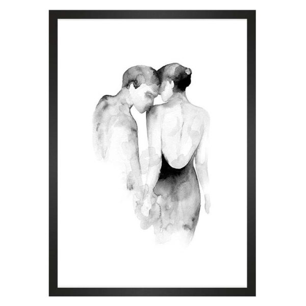 تابلو عاشقانه مدل نقاشی آبرنگ طرح 1