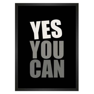 تابلو نوشته انگیزشی yes you can