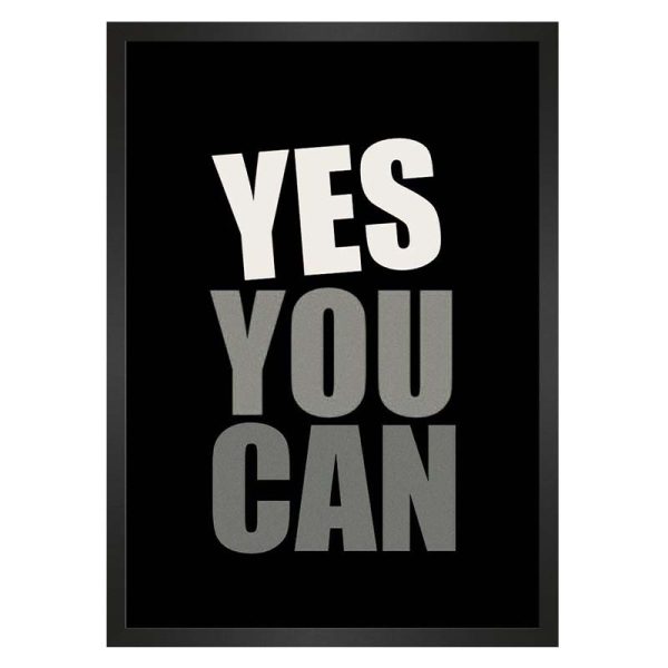 تابلو نوشته انگیزشی yes you can