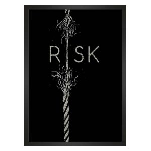 تابلو نوشته ریسک Risk