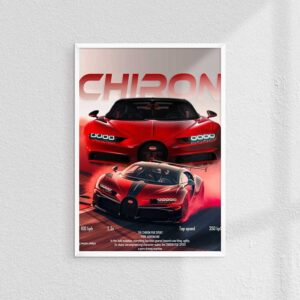 تابلو طرح ماشین مدل بوگاتی شیرون Bugatti Chiron