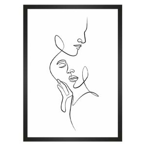 تابلو لاین آرت عاشقانه