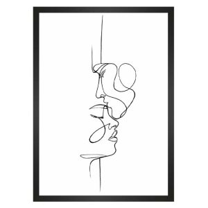 تابلو لاین آرت عاشقانه طرح 3