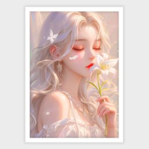 تابلو دخترانه ملکه شکوفه ها