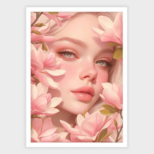 تابلو دخترانه افسون شکوفه ها