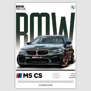 پوستر ماشین بی ام و مدل m5