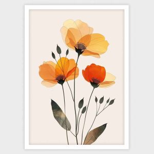 تابلو مینیمال طرح گل