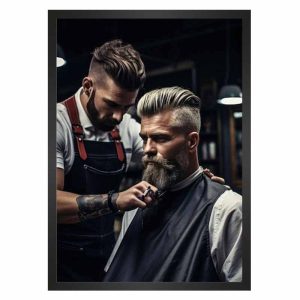 تابلو طرح آرایشگاه مردانه
