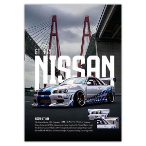 پوستر نیسان GT-R R34