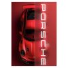 پوستر خودرو پورشه قرمز PORSCHE