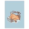 پوستر نوشته فانتزی گربه I'm OK
