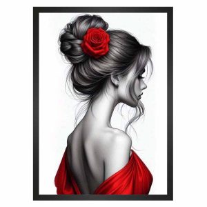 تابلو دخترانه طرح زیبای سرخ