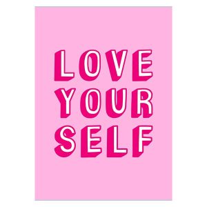 پوستر دخترانه طرح LOVE YOUR SELF