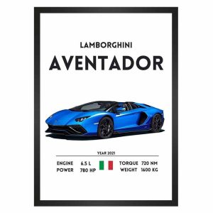 تابلو خودرو لامبورگینی مدل Lamborghini Aventador