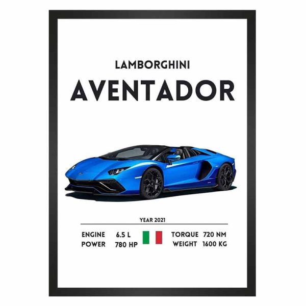 تابلو خودرو لامبورگینی مدل Lamborghini Aventador