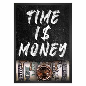 تابلو انگیزشی لوکس TIME IS MONEY