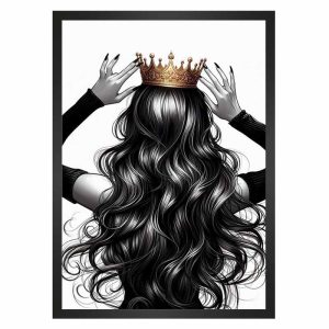 تابلو دخترانه طرح تاج و ملکه
