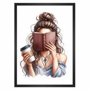 تابلو دخترانه طرح لحظه کتابخوانی