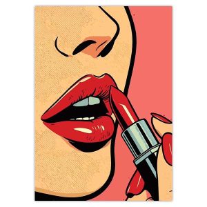 پوستر دخترانه طرح رژ لب