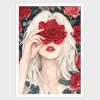 تابلو دخترانه گل رز
