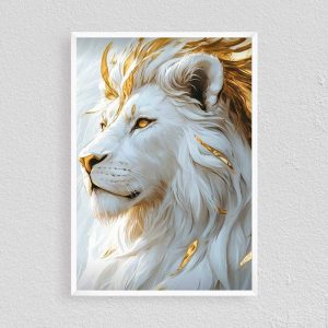 خرید تابلو شیر سفید طلایی
