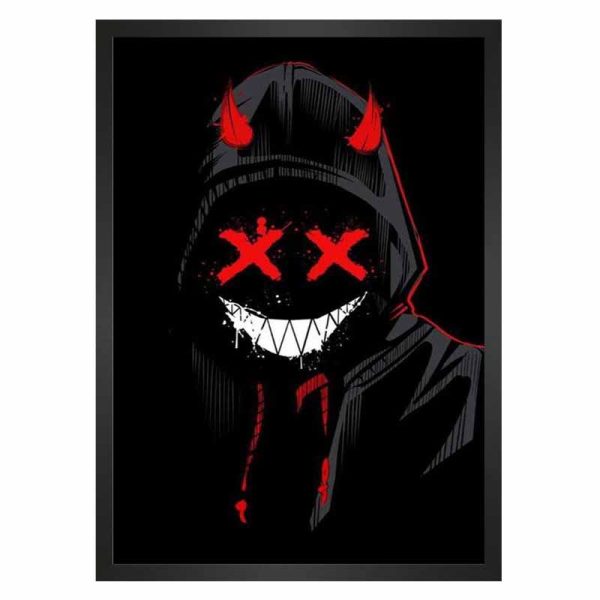 تابلو فانتزی خندان مدل demon