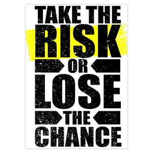 پوستر نوشته انگیزشی risk