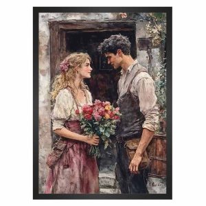 تابلو نقاشی کلاسیک عاشقانه