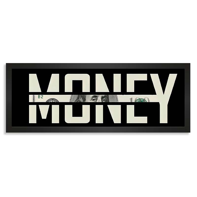 تابلو دلار باریک و بلند طرح money